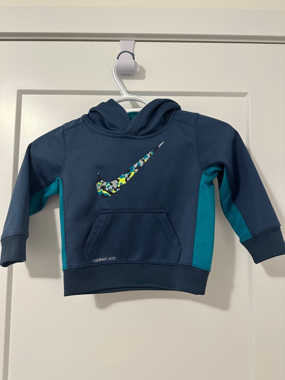 Nike Therma- Fit Blue Fleece Lined Hoodie Size 2T Toddler - Picture 1 of 10